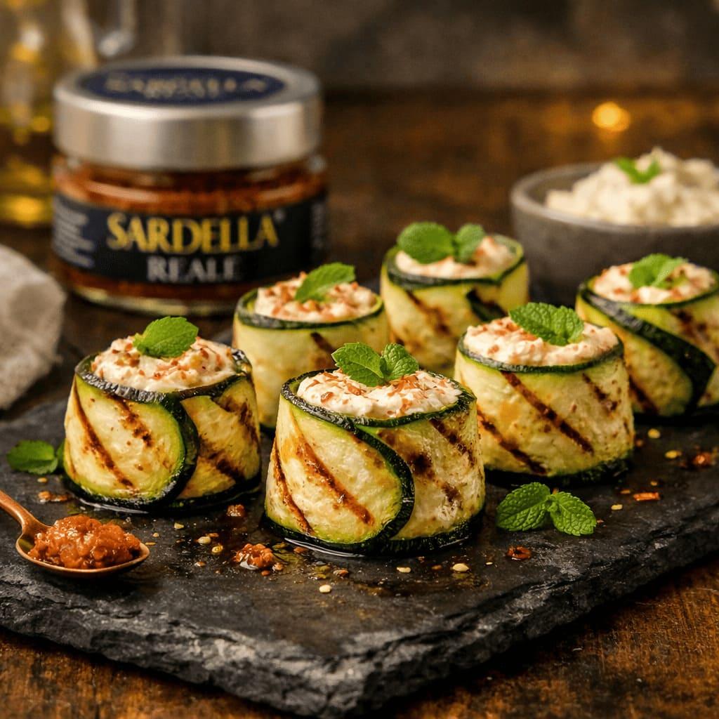 Involtini di zucchine ricette sardella reale calabria mater 15