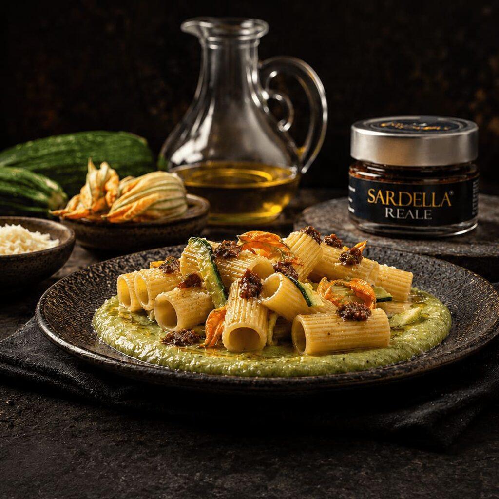 rigatoni con zucchine e sardella reale ricette mater calabria primi piatti antipasti recipes